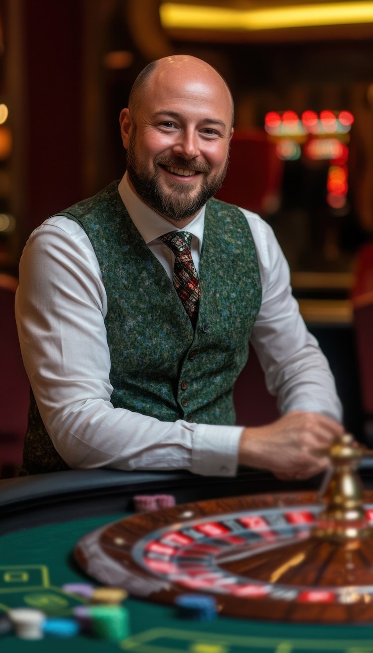 Studio live dealer permainan meja di spotbet dengan multiple camera angles